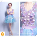 Custom Made Evening Dinner Dress Vestido de dama de honra Curto Light Blue Satin Elegant Dress Latest Design Prom Dress